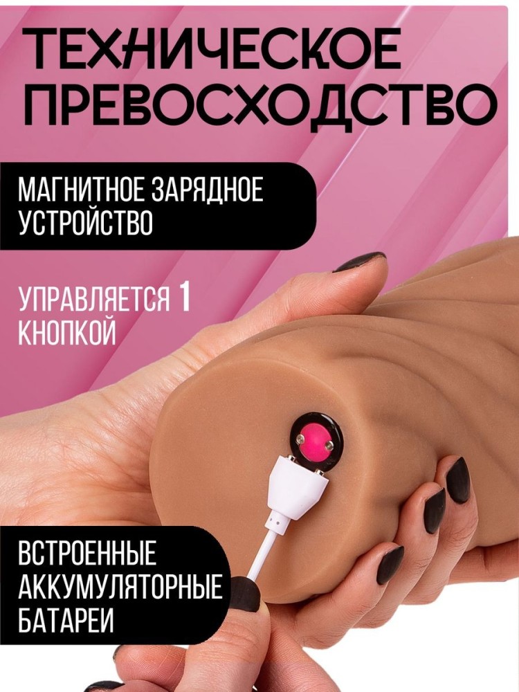 Автоматический мастурбатор с вибрацией и анусом Автоматический мастурбатор с вибрацией и анусом