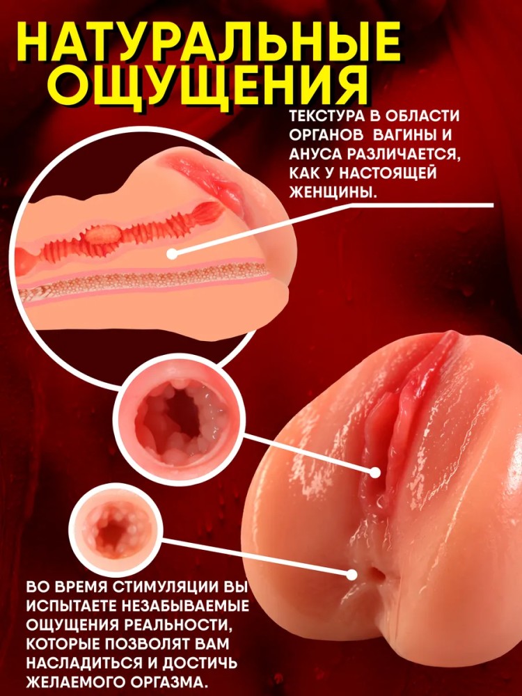 Реалистичный мастурбатор с анусом для мужчин 18+