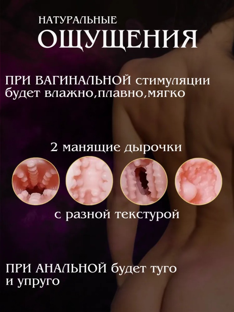 Мастурбатор мужской 2в1 анал и вагина