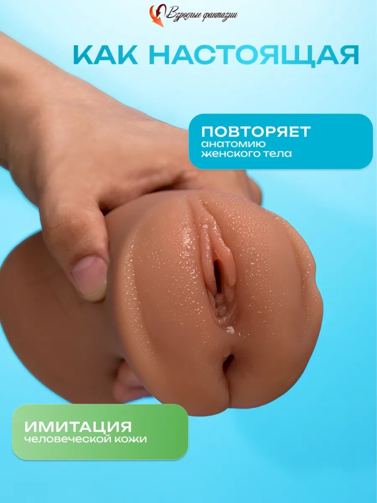Мастурбатор для мужчин Реалистичный Рот и Вагина 3 в 1 18+
