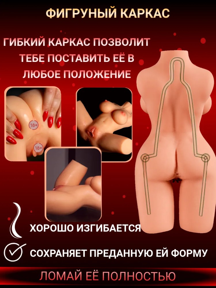 Мастурбатор для мужчин реалистичный с вагиной и анусом