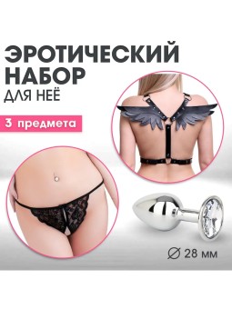 Эротический набор Оки-Чпоки, для нее, 3 предмета, черный